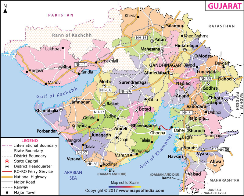gujarat-map | Gk India Today