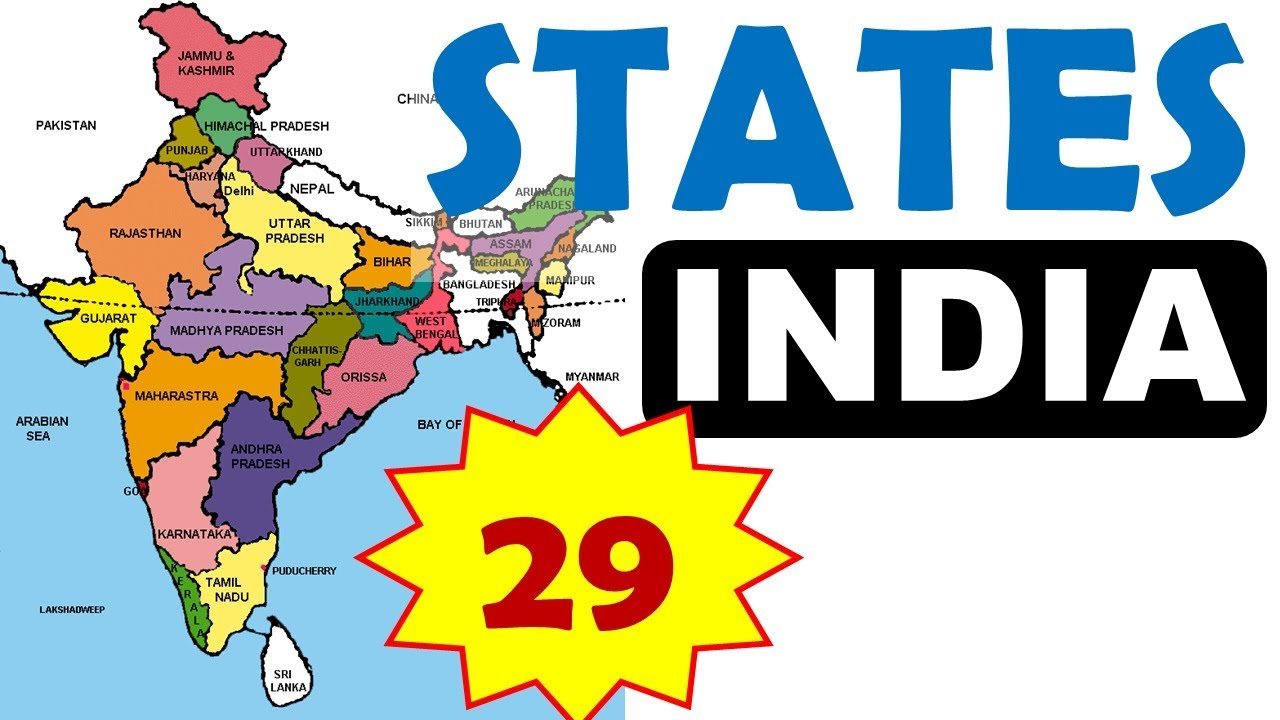 29 STATES MAP OF INDIA Gk India Today